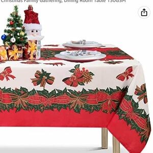 NEW (NIP) Holiday Celebration Tablecloth - Red and Green